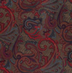 Brown Creek Rich Brown Burgundy Wine Paisley Silk Wild Rag 44"