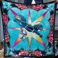 Fringe Scarves The Sting of Reality 100% Silk Wild Rag