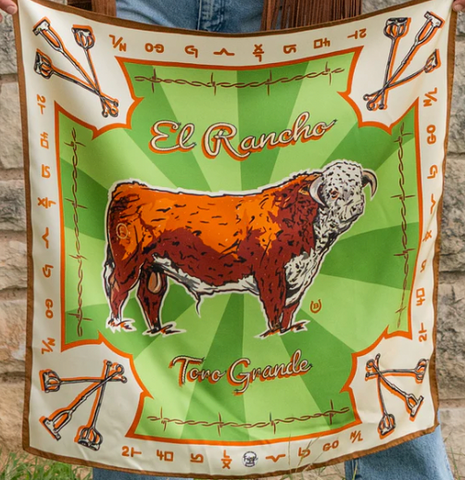 Fringe Scarves Toro Grande 100% Silk Wild Rag