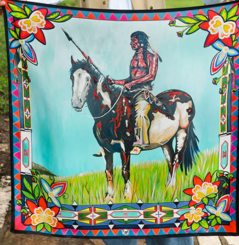 Fringe Scarves The Wall 100% Silk Wild Rag