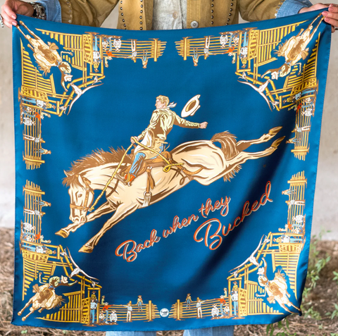 Fringe Scarves Backed When They Bucked 100% Silk Wild Rag