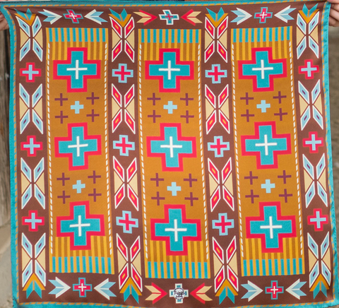 Fringe Scarves Earthwork 100% Silk Wild Rag