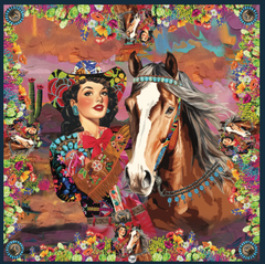 Fringe Scarves Queen of the Rodeo 100% Silk Wild Rag