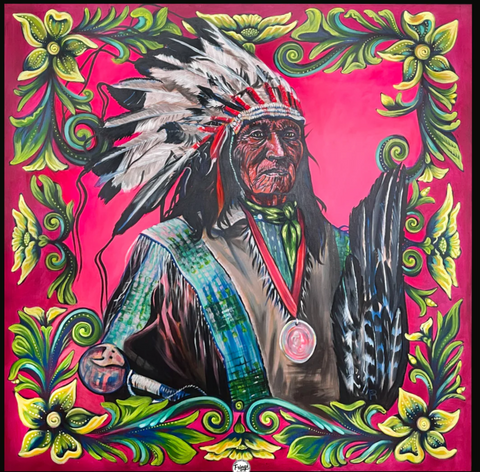 Fringe Scarves He Dog 100% Silk Wild Rag