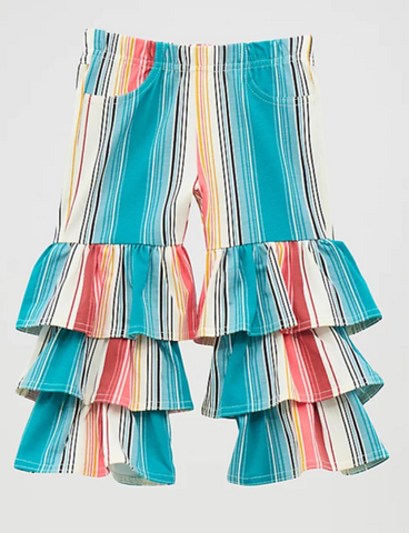 Wrangler Ruffled Stripe Pant Girl's 112372426