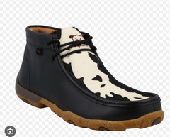 Twisted X Twisted X Ladies Black & White Cowhide Chukka Driving Moc WDM0164
