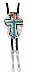Montana Silversmiths Bolo Tie Inner Light TQ Cross BT4779