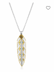 Montana Silver Necklace Large Aztec Feather NC6154