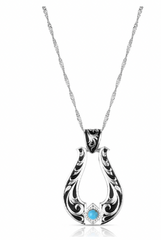 Montana Silversmiths Necklace Engraved Stirrup NC6166