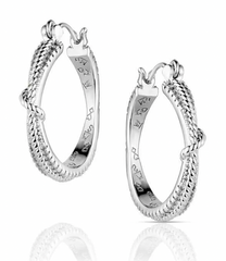Montana Silversmiths Earrings Cowgirl Ice Hoop ER6386