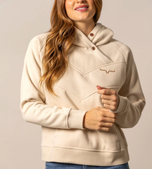 Kimes Ranch Ella Women's cowl button neck pullover Hoodie