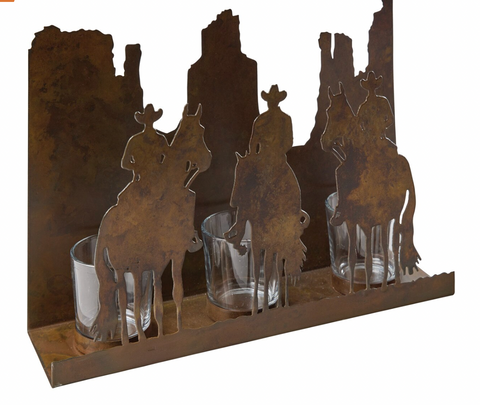 Park Designs Cowboy Centrepeice with glass votive's holder 8899-890