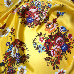 Brown Creek Multi Floral Yellow Wild Rag 44'