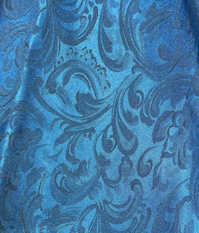 Brown Creek Denim Blue Jacquard Silk Wild Rag 44"