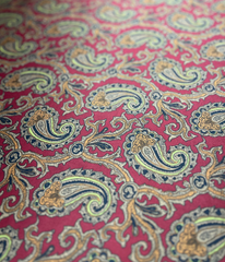 Brown Creek Burgundy Taupe Mustard Lime Silk Wild Rag 44"