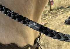Alliance Equine 1" Wide Black Braided Reins