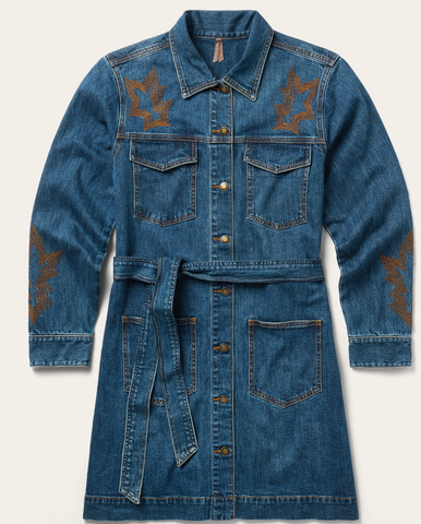 Stetson Denim Button Dress W/ Embroidery Women's 11-057-0202-9160