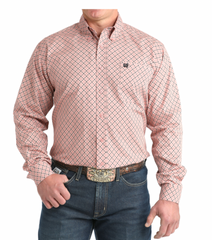Cinch Button Up L/S Shirt Men's MTW1106014 PNK