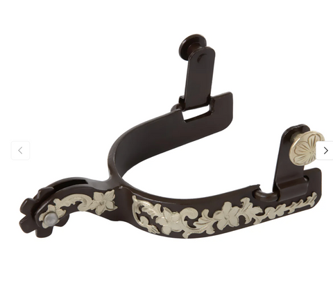 Weaver Antiqued Show Spur with German Silver Floral Trim Ladie's 25-7755