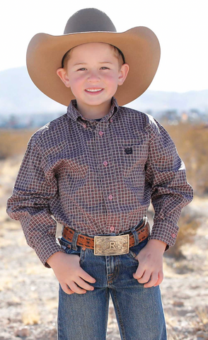Cinch Button Up L/S Shirt Boy's MTW7060403