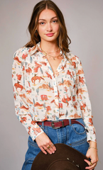 blue b. Collection Button Up L/S Shirt Women's 36992T