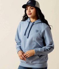 Ariat Logo 2.0 Hoodie Womens 10065828 Indigo Heather