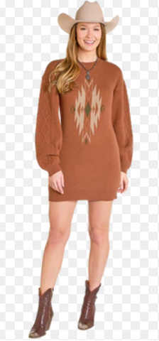 Rock & Roll Aztec Sweater Dress Women's BWD2R07829