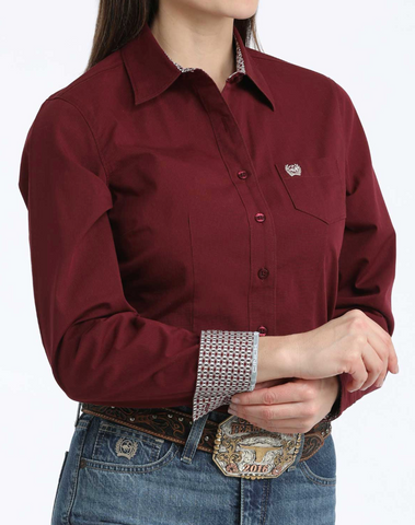 Cinch Button Up L/S Shirt Women's MSW9164262