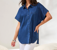 Tribal Jeans Denim S/S Shirt Women's