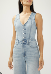 Silver Wide Leg Vest Jumpsuit Women's