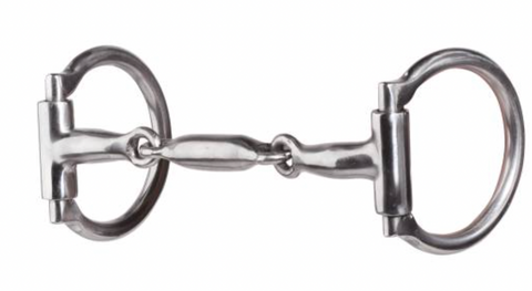 Professional's Choice D Ring Three Piece Snaffle Bit PCB-98A