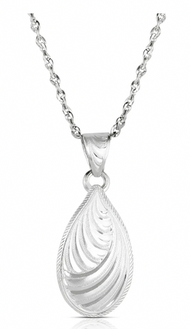 Montana Silversmiths Necklace Teardrop Swirl