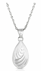 Montana Silversmiths Necklace Teardrop Swirl