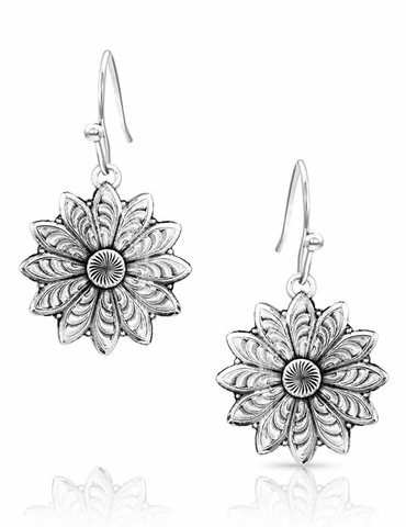 Montana Silversmiths Earrings Feather Flower