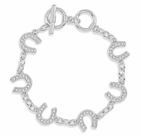 Montana Silversmiths Bracelet Silver CZ Horseshoe