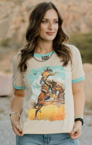Sterling Kreek Last Wild Ride Ringer Tee Women's