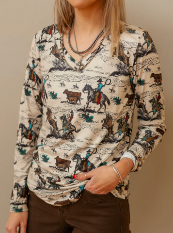 Sterling Kreek Day Workin L/S Top Women's