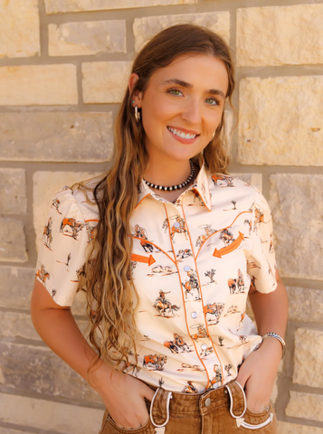 Howdy Hanny Pearl Snap S/S Shirt Women's