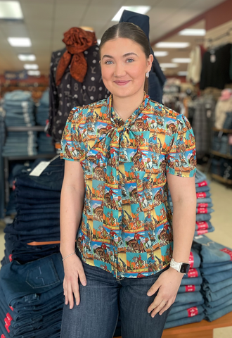 Howdy Hanny Cowboy Popart Shirt Women's
