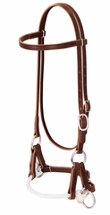 Weaver Deluxe Latigo Leather Side Pull Single Rope 10-0294
