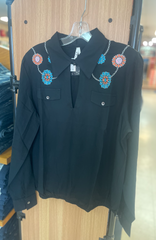 Roper Embroidered  L/S Top Women's