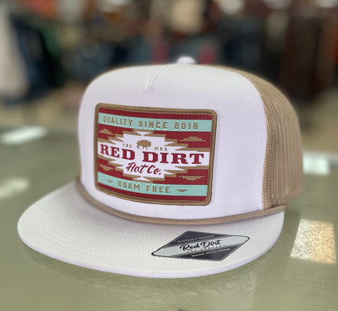 Red Dirt Hat Company White/Tan Ball Cap
