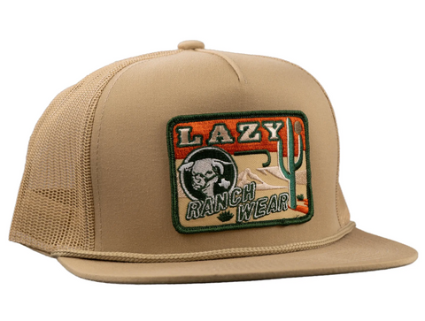 Lazy J Tan Big Bend Classic Rope Tucker Ball Cap