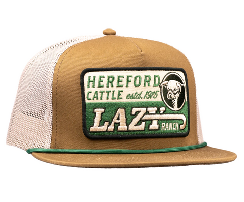 Lazy J Brown/White Shafter Classic Rope Tucker Ball Cap