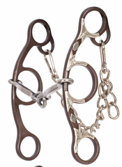 Classic Equine Sherry Cervi Short Shank Gag Barrel Bit with Square Bar Lifesaver BBITFSSG33SS