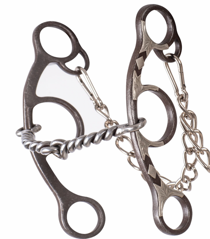 Classic Equine Sherry Cervi Short Shank Gag Barrel Bit with Twisted Wire BBITFSSG21SS