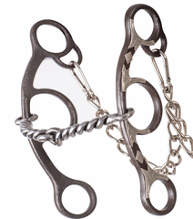 Classic Equine Sherry Cervi Short Shank Gag Barrel Bit with Twisted Wire BBITFSSG21SS