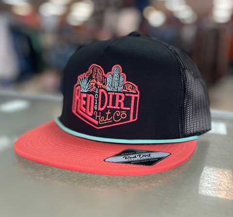 Red Dirt Hat Co. Blk/Neon Ball Cap
