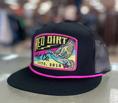 Red Dirt Hat Co. Blk/Fuchsia Ball Cap