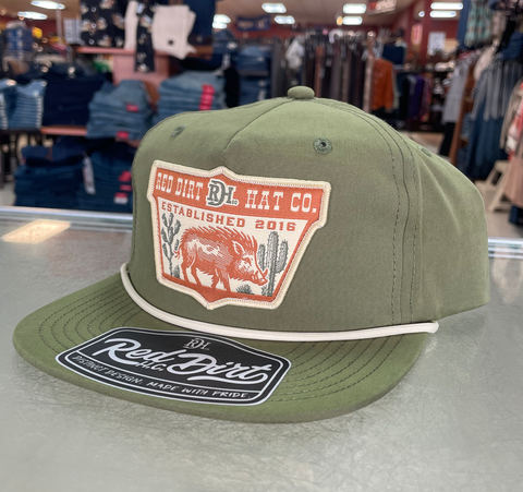 Red Dirt Hat Company Green/Cream Ball Cap